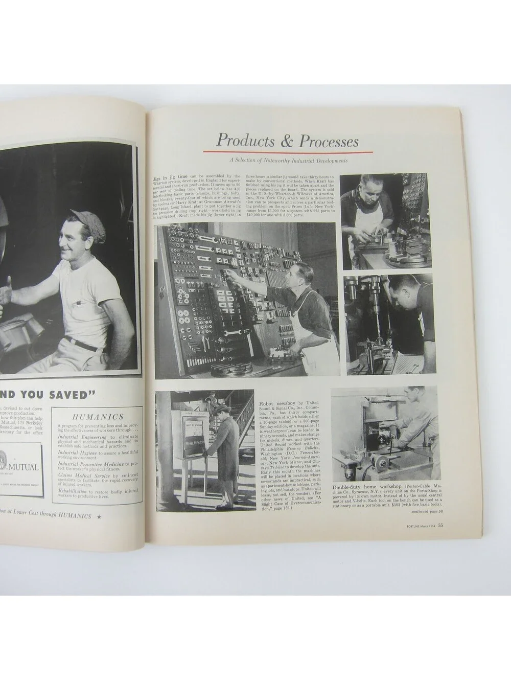 Vintage FORTUNE Magazine March 1954 Ezra T. Benson American Woolen Glenn Martin